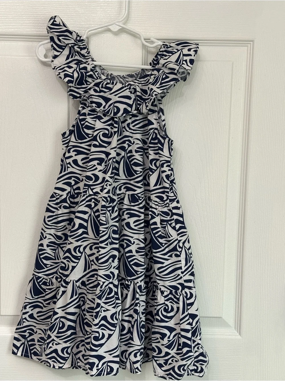 Vineyard Vines Target Girls Rough Seas Sleeveless Scoop Neck Dress Navy Blue 6x